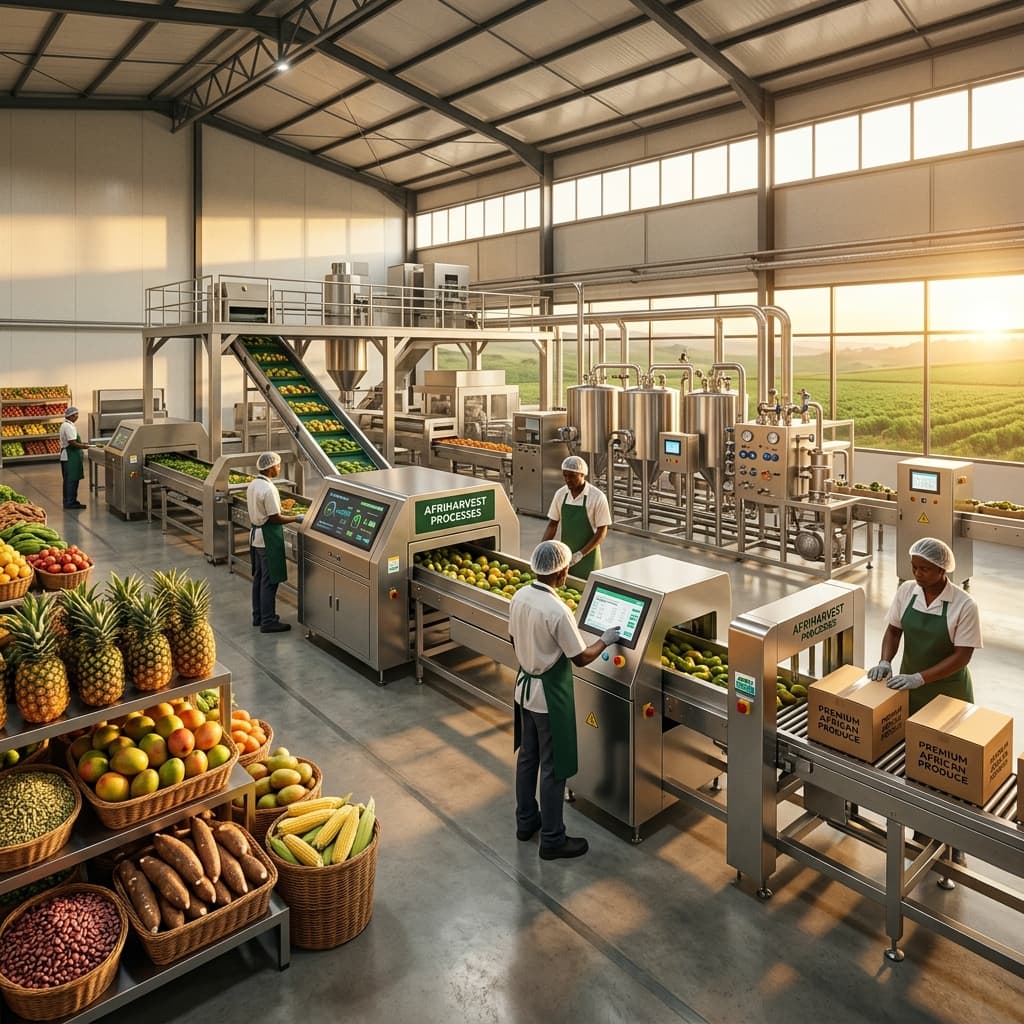 Illustrative African agriculture and food imagery; not a photograph of AcresxManna operations